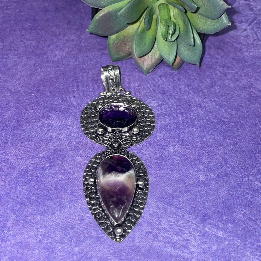 Amethyst Silver Pendant